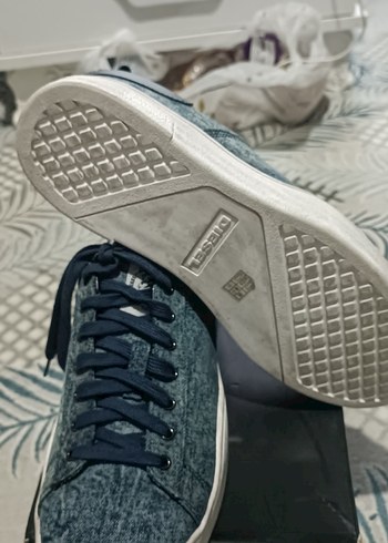 Diesel Erkek Mavi Spor Ayakkabı Bağcığı - Görsel 3