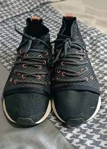 Siyah Bağcıklı Kadın Sneakers - Görsel 3