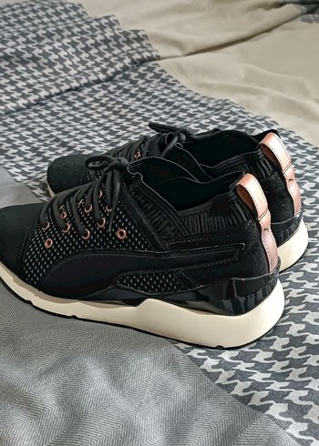 Siyah Bağcıklı Kadın Sneakers - Görsel 4