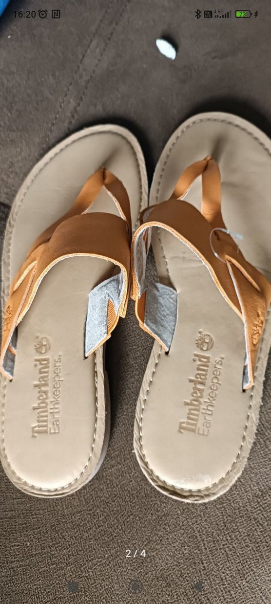 Bej Deri Kadın Dolgu Topuklu Sandalet timbirlend - Görsel 3