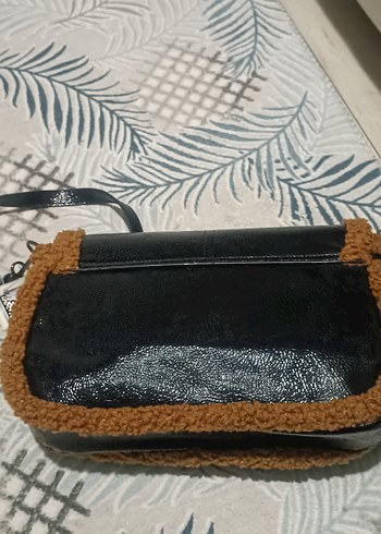 Kahverengi Kürklü Deri Kadın Çanta - Görsel 2