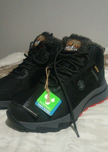 Siyah Yılan Desenli Bağcıklı Erkek Outdoor Bot - Görsel 2