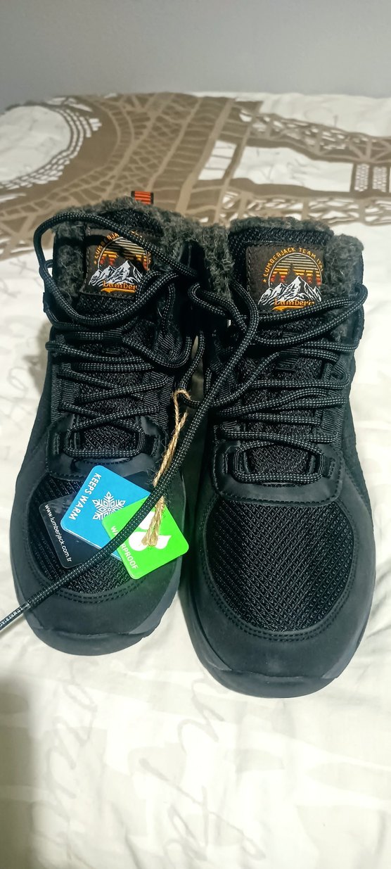 Siyah Yılan Desenli Bağcıklı Erkek Outdoor Bot - Görsel 4