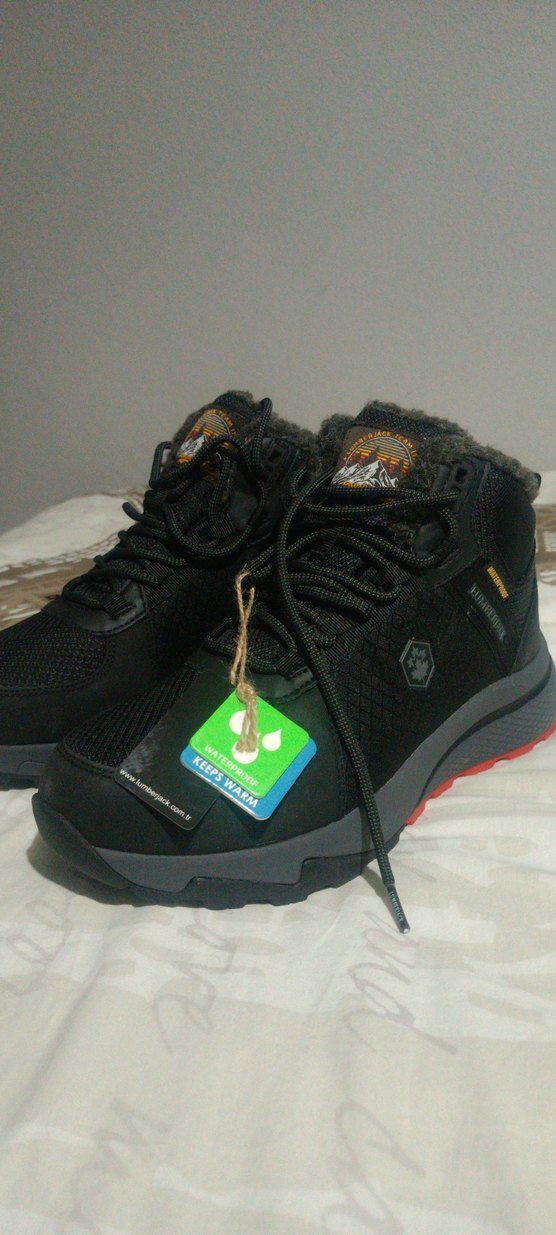 Siyah Yılan Desenli Bağcıklı Erkek Outdoor Bot - Görsel 2