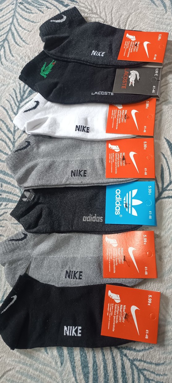 Gri Mini Erkek Spor Çoraplar Nike & Adidas tane 125 - Görsel 2