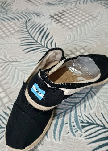 TOMS Siyah Zebra Desenli Erkek Espadril Velcro
