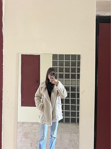 Pull and Bear pull and bear suni kürklü ceket mont