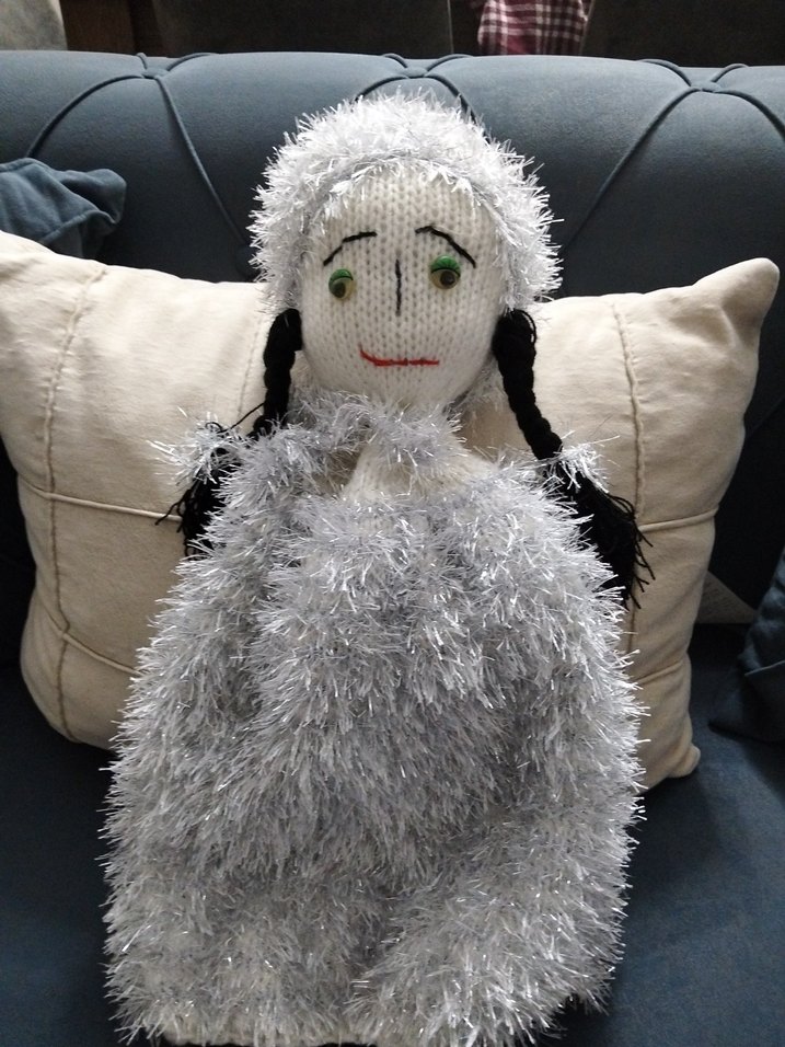 Gri Tüylü örgü posetlık - Görsel 2