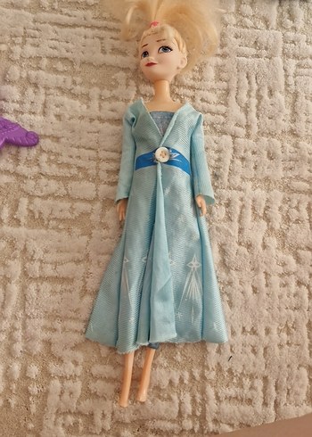 Pastel Mavi Elbiseli elsa bebek