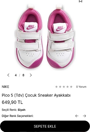 Nike kız çocuk spor ayakkabı
