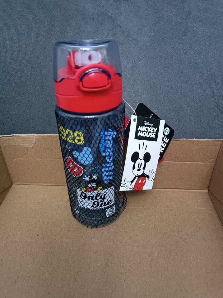 Kırmızı Mickey Mouse Çocuk Matara - Görsel 3