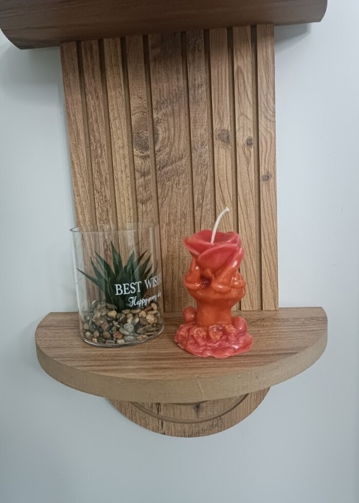 Elde Gül Mum  - Görsel 3