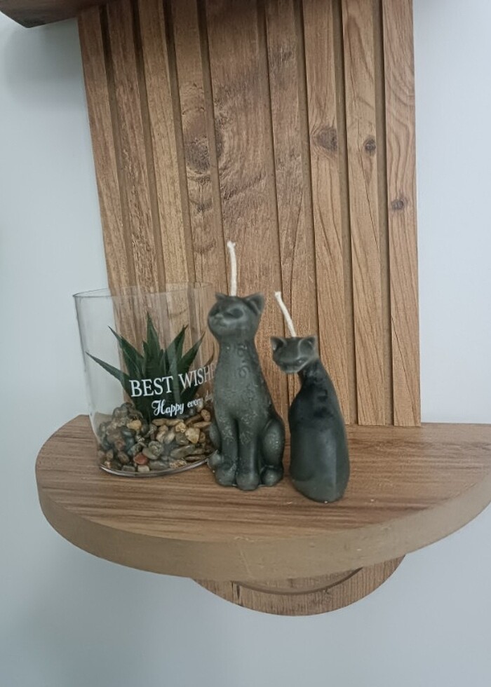 Kedi Silüetli Mum  - Görsel 4