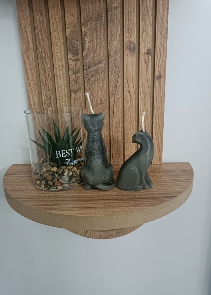 Kedi Silüetli Mum  - Görsel 5