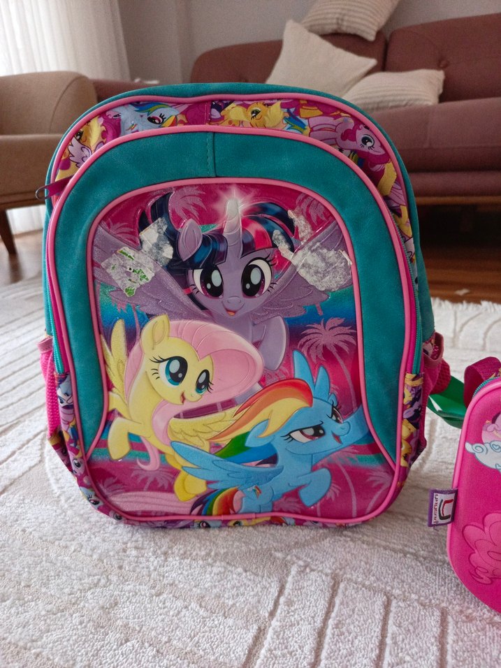 Renkli My Little Pony Okul Çantası Seti - Görsel 2