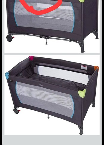 Siyah Katlanabilir Oyun Parkı Yatak - Görsel 2