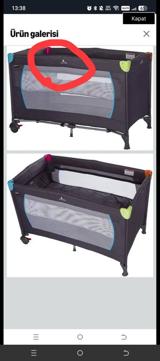 Siyah Katlanabilir Oyun Parkı Yatak - Görsel 2