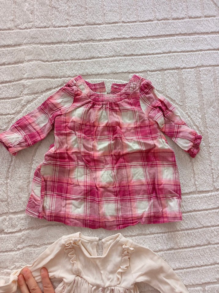 Desenli Pamuklu Kız Elbisesi - Görsel 4