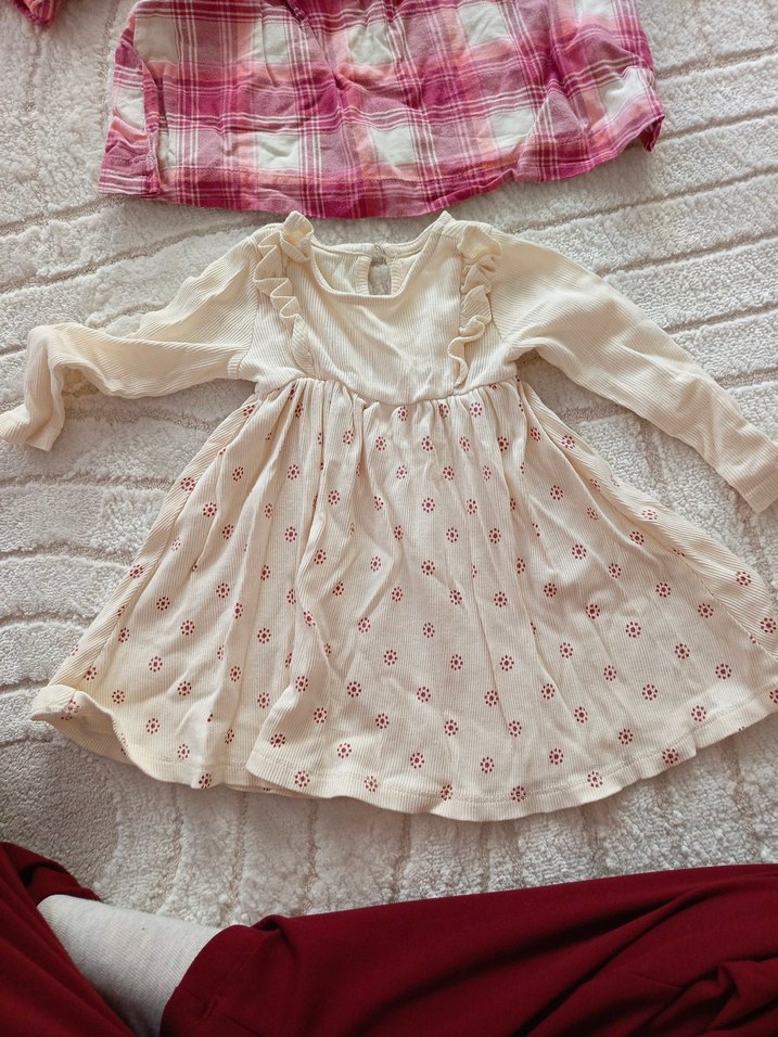 Desenli Pamuklu Kız Elbisesi - Görsel 2