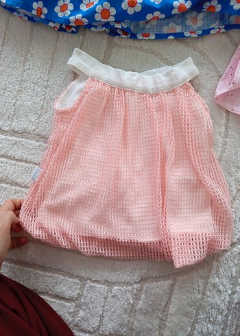 Kız Çocuk Nakışlı Dantel Detaylı Elbise - Görsel 6