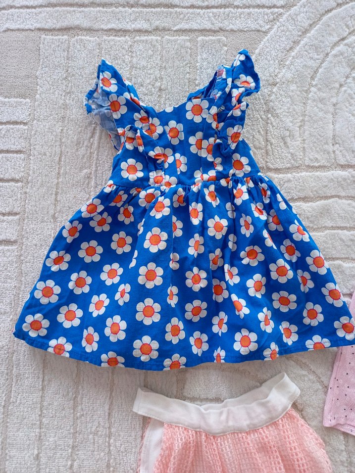 Kız Çocuk Nakışlı Dantel Detaylı Elbise - Görsel 2