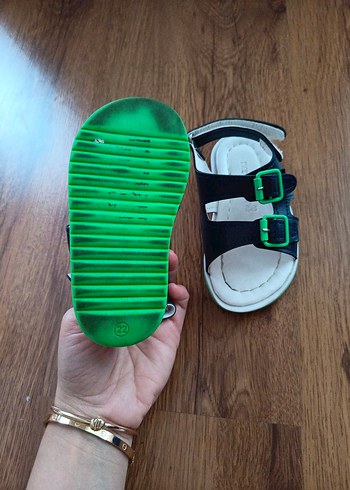 Koyu Yeşil Tokalı Erkek Çocuk Terlik - Görsel 3