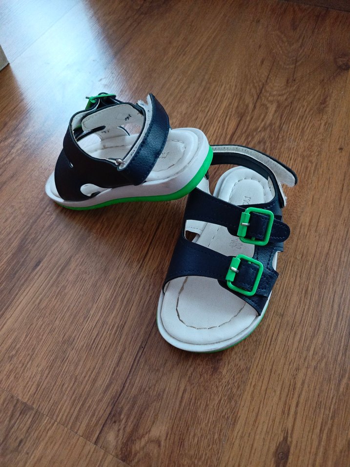 Koyu Yeşil Tokalı Erkek Çocuk Terlik - Görsel 2