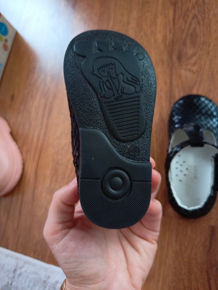 Kız Çocuk Siyah Yılan Derisi Desenli Babet - Görsel 4