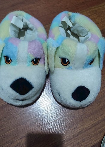 Kız Çocuk Renkli Peluş Ev Terliği - Görsel 2