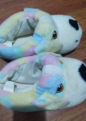 Kız Çocuk Renkli Peluş Ev Terliği - Görsel 5