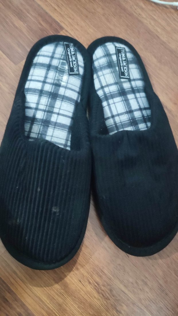 Erkek Koyu Gri Ev Terliği Tokalı - Görsel 2