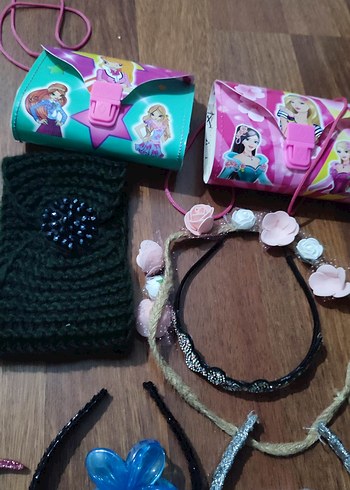 Renkli Boncuklu Çocuk Saç Bantları ve Toka Seti,kolye,bileklik - Görsel 5
