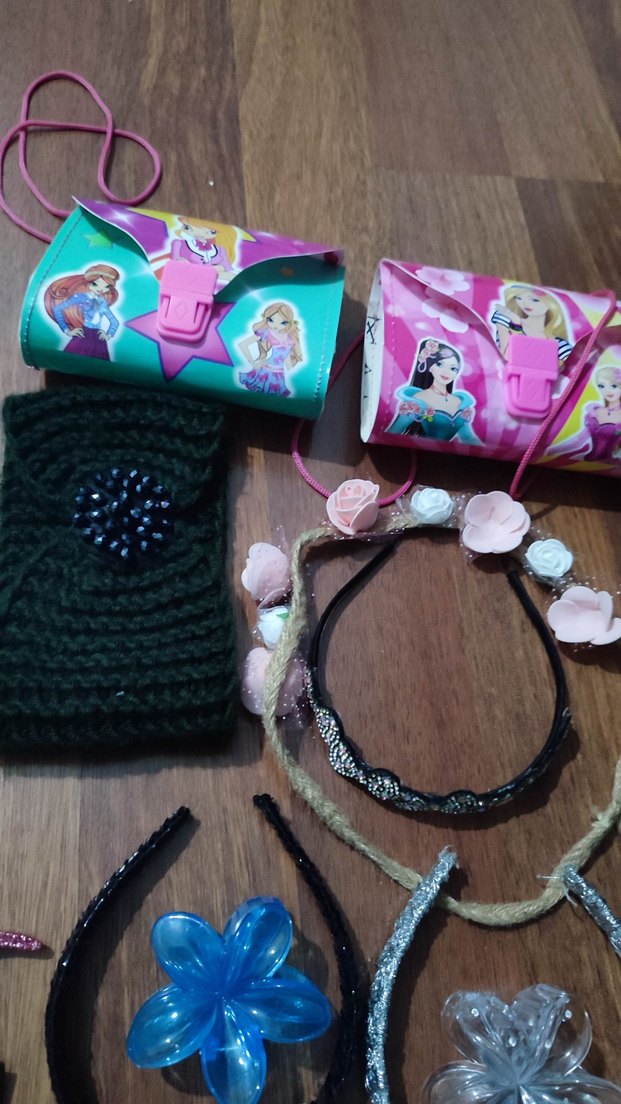 Renkli Boncuklu Çocuk Saç Bantları ve Toka Seti,kolye,bileklik - Görsel 5