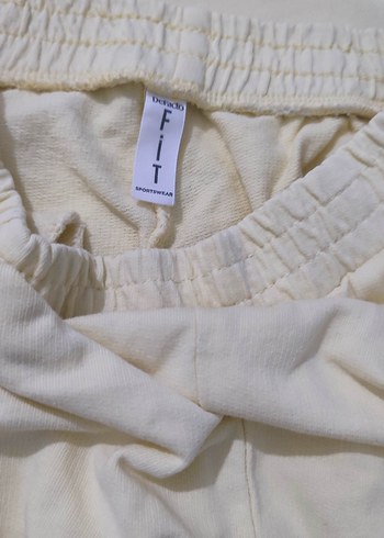 Beyaz Kız Oversize Sweatshirt ve Eşofman Takımı - Görsel 7