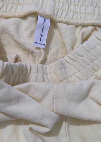 Beyaz Kız Oversize Sweatshirt ve Eşofman Takımı - Görsel 6