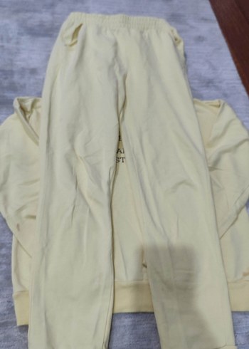 Beyaz Kız Oversize Sweatshirt ve Eşofman Takımı - Görsel 5