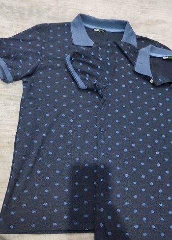 gri Baskılı Kısa Kollu Polo Tişört 2 adet - Görsel 2