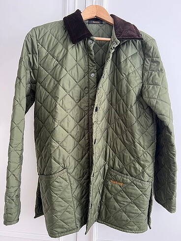 Erkek barbour yeşil kapitone mont