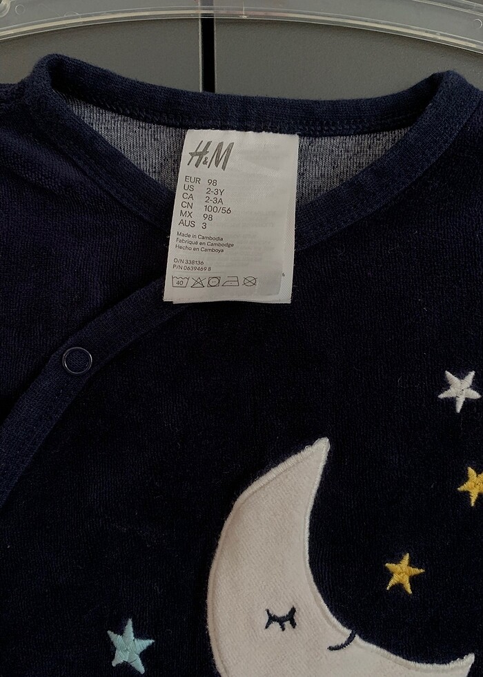 H&M 2-3 yaş kadife uyku tulumu - Görsel 3