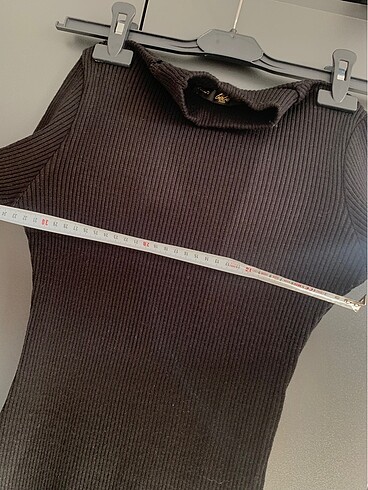 Siyah balıkçı yaka triko elbise - Görsel 7