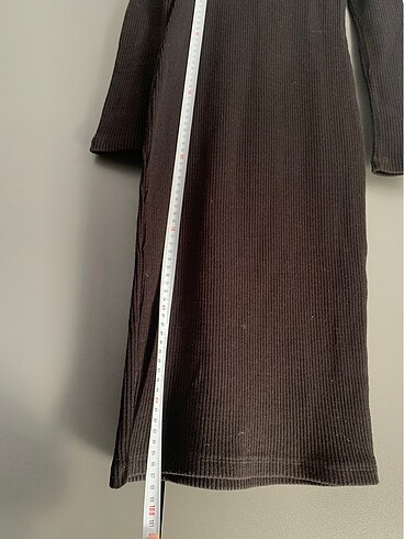 Siyah balıkçı yaka triko elbise - Görsel 6