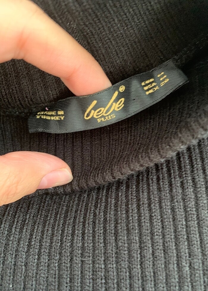 Siyah balıkçı yaka triko elbise - Görsel 4