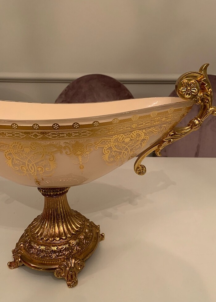 Porio marka pudra gold işlemeli nişan gondolu - Görsel 2