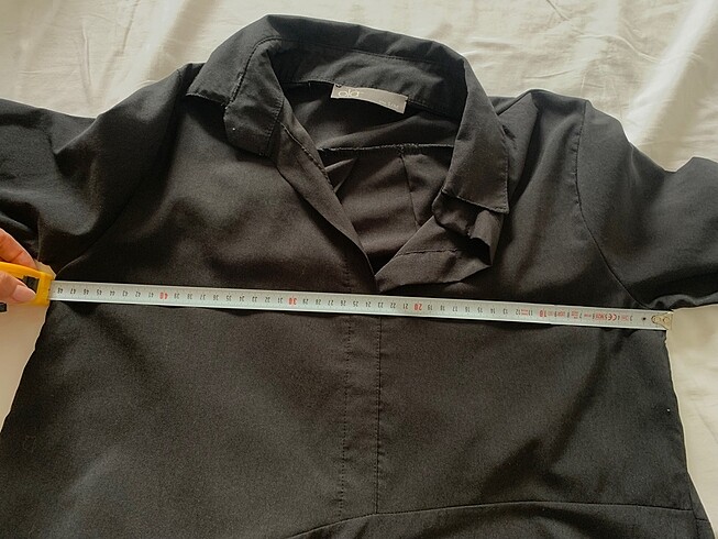 Siyah gömlek elbise - Görsel 5