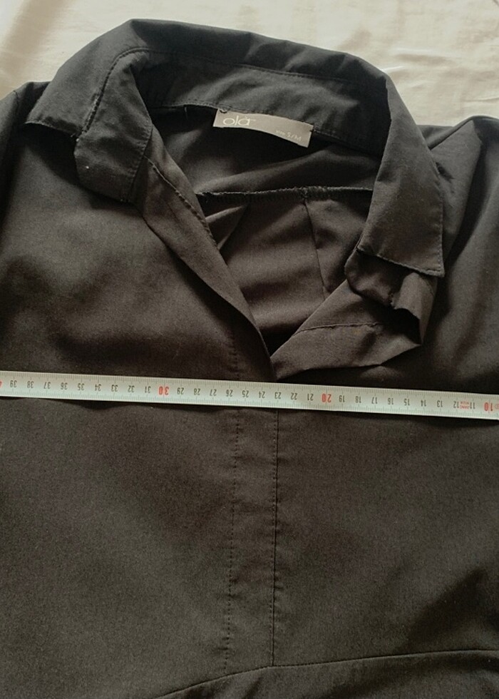 Siyah gömlek elbise - Görsel 5