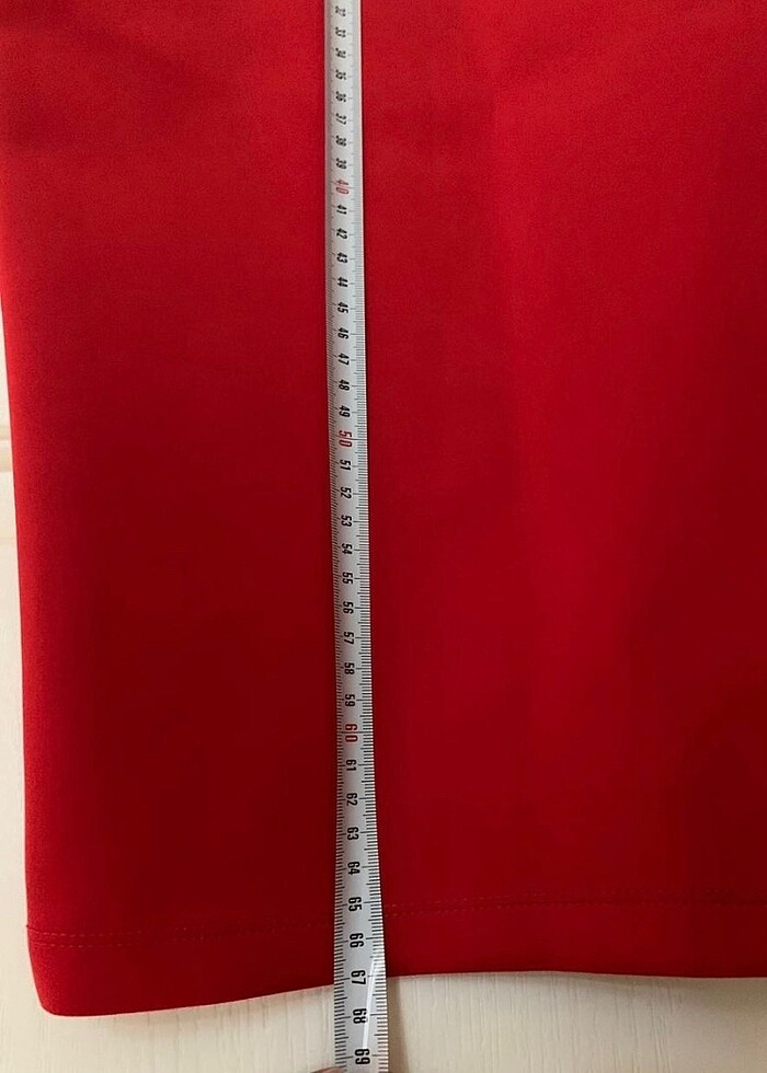 Koton kırmızı s beden kalem etek - Görsel 3