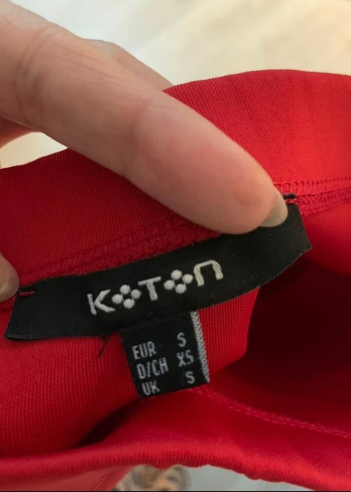 Koton kırmızı s beden kalem etek - Görsel 4
