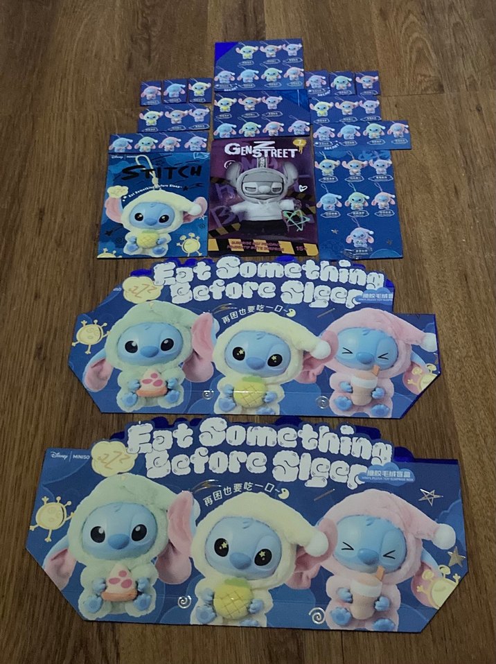 El yapımı 2 Büyük,5 Orta,4 Küçük,6 Mini Stich Kart Koleksiyonu - Görsel 3