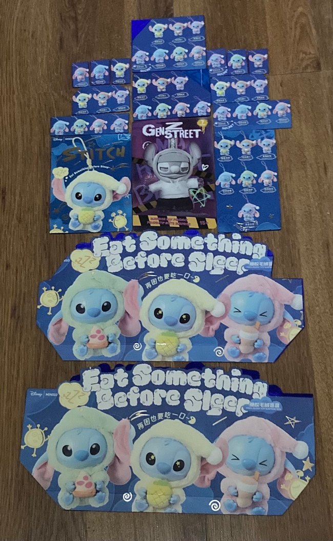 El yapımı 2 Büyük,5 Orta,4 Küçük,6 Mini Stich Kart Koleksiyonu - Görsel 4