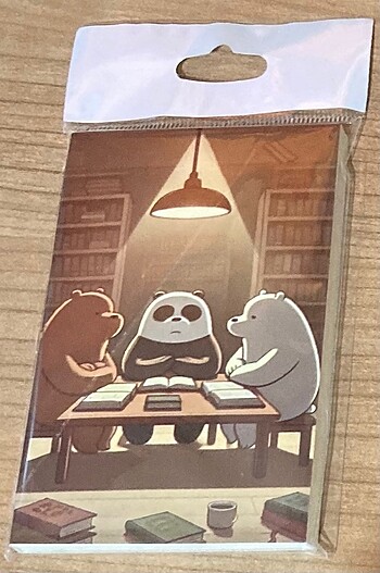 Bare Bears Kapaklı Not Defteri Çizgisiz